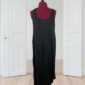Faded Glory Maxi Tank Relaxed Fit Black Long Dress Women’s Large 12-14 NWT